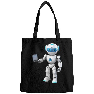 Discover Futuristic Robot with Data Laptop Design Bags