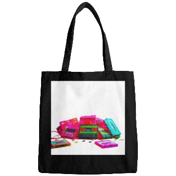 Discover Vibrant Retro Cassette Tape Pattern Bags