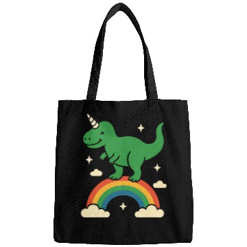 Discover Whimsical Dinosaur with Rainbow Arch Bags