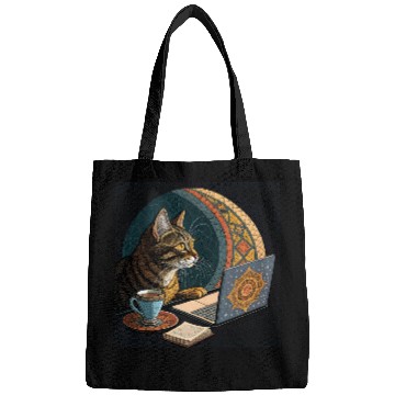 Discover I are programmer - cool hacker cat- islamic mood Bags