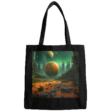 Discover Sci-Fi Futuristic Alien Planet Landscape Bags