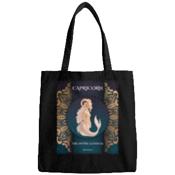 Discover Capricorn Divine Goddess Illustration Bags