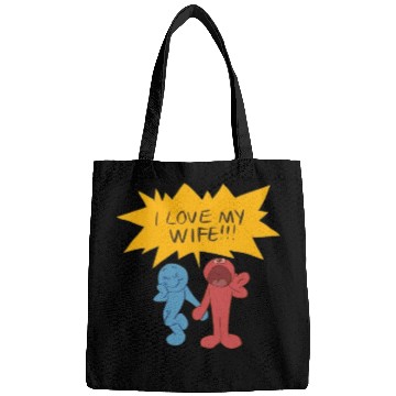 Discover I love my wife Bags