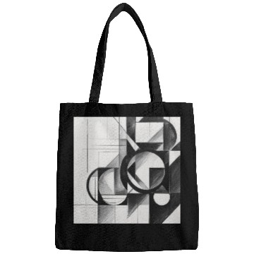 Discover Geometric Black and White Abstract Art Bags
