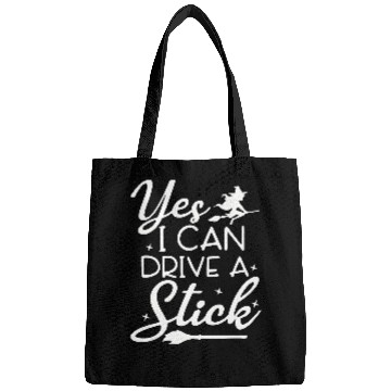 Discover Whimsical Witch Riding Stick Figure Design Bags