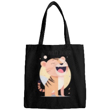 Discover Wild Tiger roar Bauhaus Style Bags