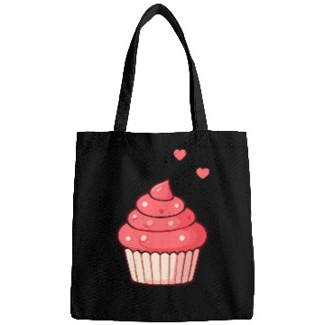 Discover Charming Pink Swirl Cupcake Design Bags