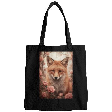 Discover Red Fox Among Roses Bags