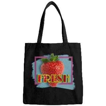 Discover Vivid Strawberry with Fresh Text Bags