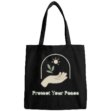 Discover Peaceful Nature Hand with Sun and Leaf Bags