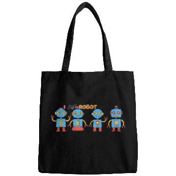 Discover Playful Robot Illustration for Kids Bags