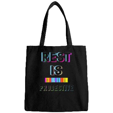 Discover Rest is Creative and Colorful Typography Bags