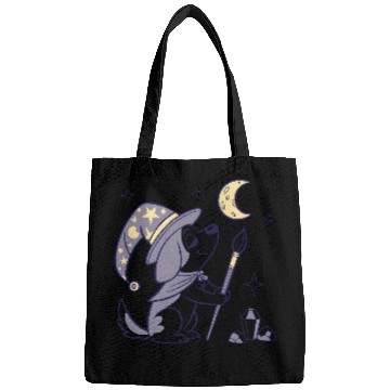 Discover Mystical Moon Wizard Illustration Bags
