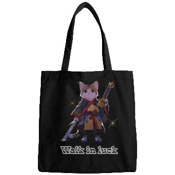 Discover Samurai Cat Illustration for Apparel Bags