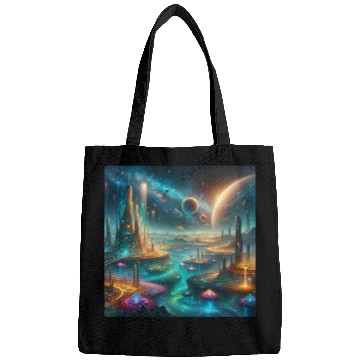 Discover Futuristic Alien Landscape Design Fantasy Sci-Fi Bags