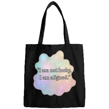 Discover Aligned and Lucky Quote Background Bags