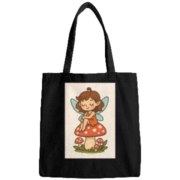 Discover Whimsical Fairy Mushroom Scene Bags