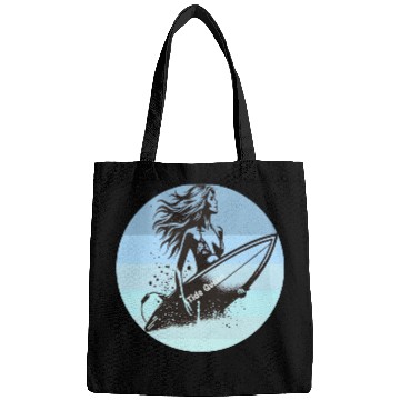 Discover Surfing Queen Motivational Design Bags