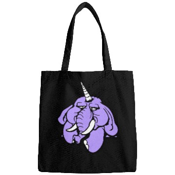 Discover Unicorn Big Elephant Sitting Angry Sad Funny Cool Bags