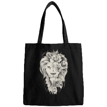 Discover Floral Lion Tattoo Design Bags