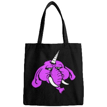 Discover Unicorn Big Elephant Sitting Angry Sad Funny Cool Bags