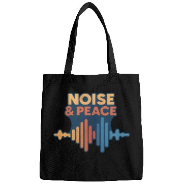 Discover Peaceful Sound Wave Illustration Bags