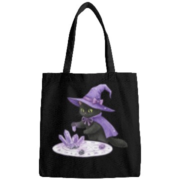 Discover Enchanted Black Cat in Mystic Potion Bags