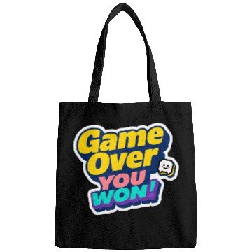 Discover Game Over You Won Motivational Sticker Bags