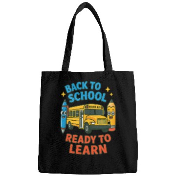 Discover Back to School Bus Cartoon Design Bags