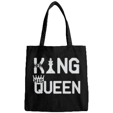 Discover Her King His Queen Chess Motivation Lover Humor Bags