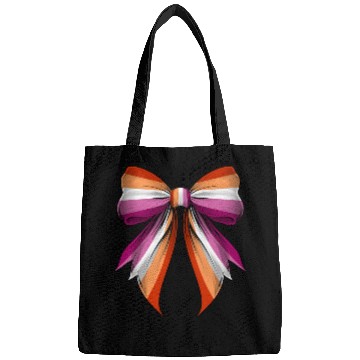 Discover Coquette Bow Lesbian Pride Flag LGBTQ Bags