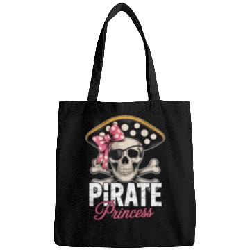 Discover Pirate Princess Skull and Crossbones with Pink Bow Bags