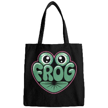 Discover Funny Frog Face – Cute & Quirky Amphibian Design Bags