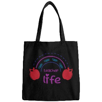 Discover Teacher Life – Rainbow & Apple Design Bags