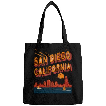 Discover San Diego Skyline, California Bags