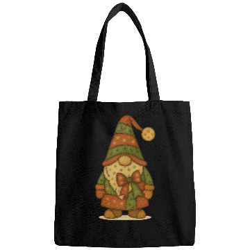 Discover Patchwork Gnome Christmas Vintage Folk Art Bags