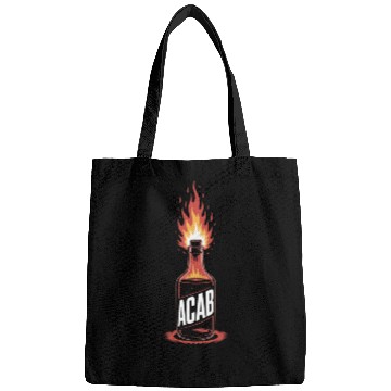 Discover Fiery ACAB Bottle Illustration Bags