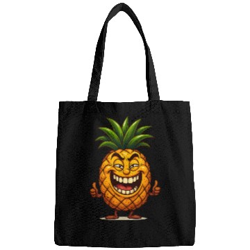 Discover Confident Smiling Pineapple Cartoon Bags