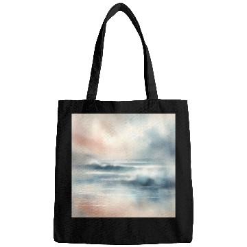 Discover Serene Ocean Dawn Abstract Bags