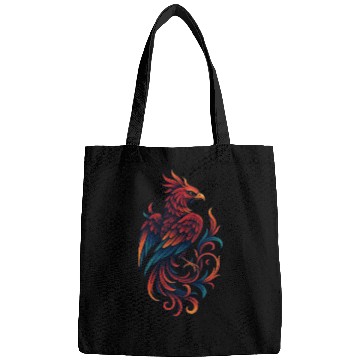 Discover Vibrant Mythical Phoenix Tattoo Design Bags