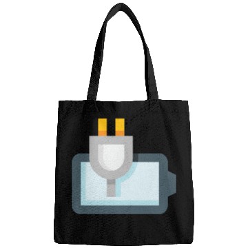 Discover Electric Plug Motif on Modern Background Bags