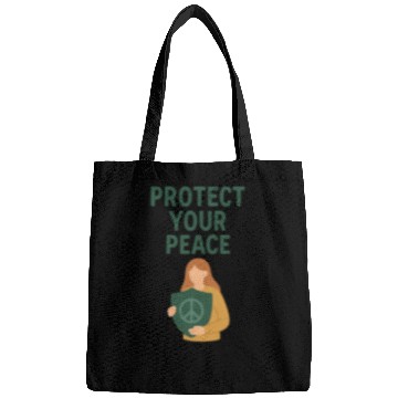 Discover Peaceful Defender Shield Illustration Bags
