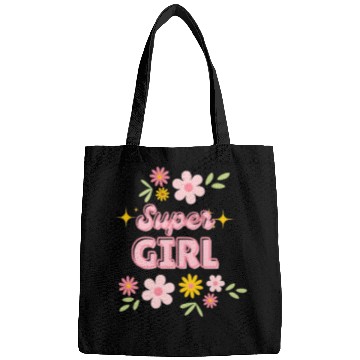 Discover Super Girl Floral Sparkle Design Bags