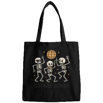 Discover Disco Skeleton Dance Illustration Bags
