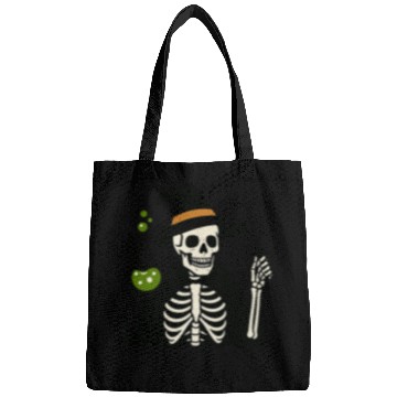 Discover Magical Skeleton Wizard Illustration Bags
