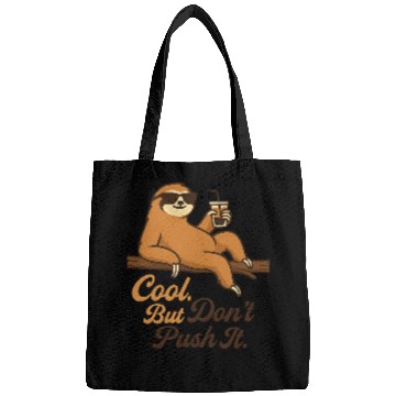 Discover Relaxed Sloth with Sunglasses and Drink Bags