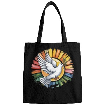 Discover Peaceful Dove with Olive Branch Design Bags