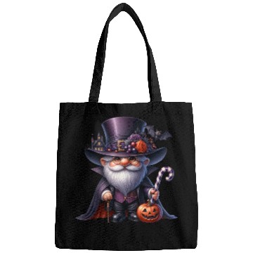 Discover Elegant Halloween Gnome – Top Hat, Pumpkin & Candy Bags