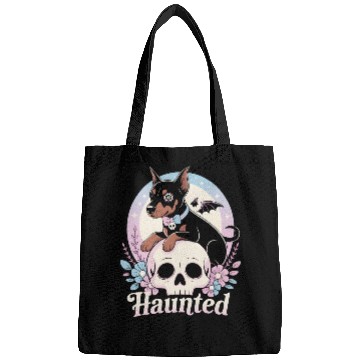 Discover Haunted Doberman Puppy – Spooky Cute Gothic Dog Bags