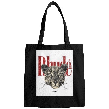 Discover Leopard Face with Bold Red Text Bags